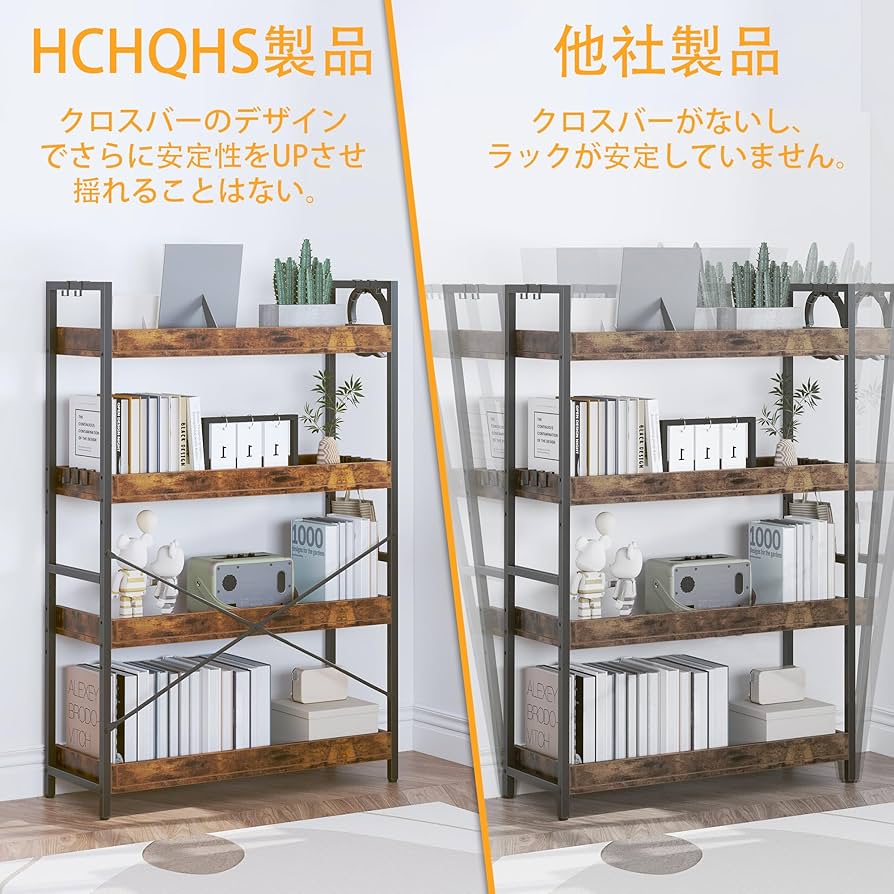 棚 ラック 幅80cm オープンシェルフ 本棚 キッチン ガーデニング 収納 WEIMALL スチールラック オープンラック 棚 幅80cm ラック 白